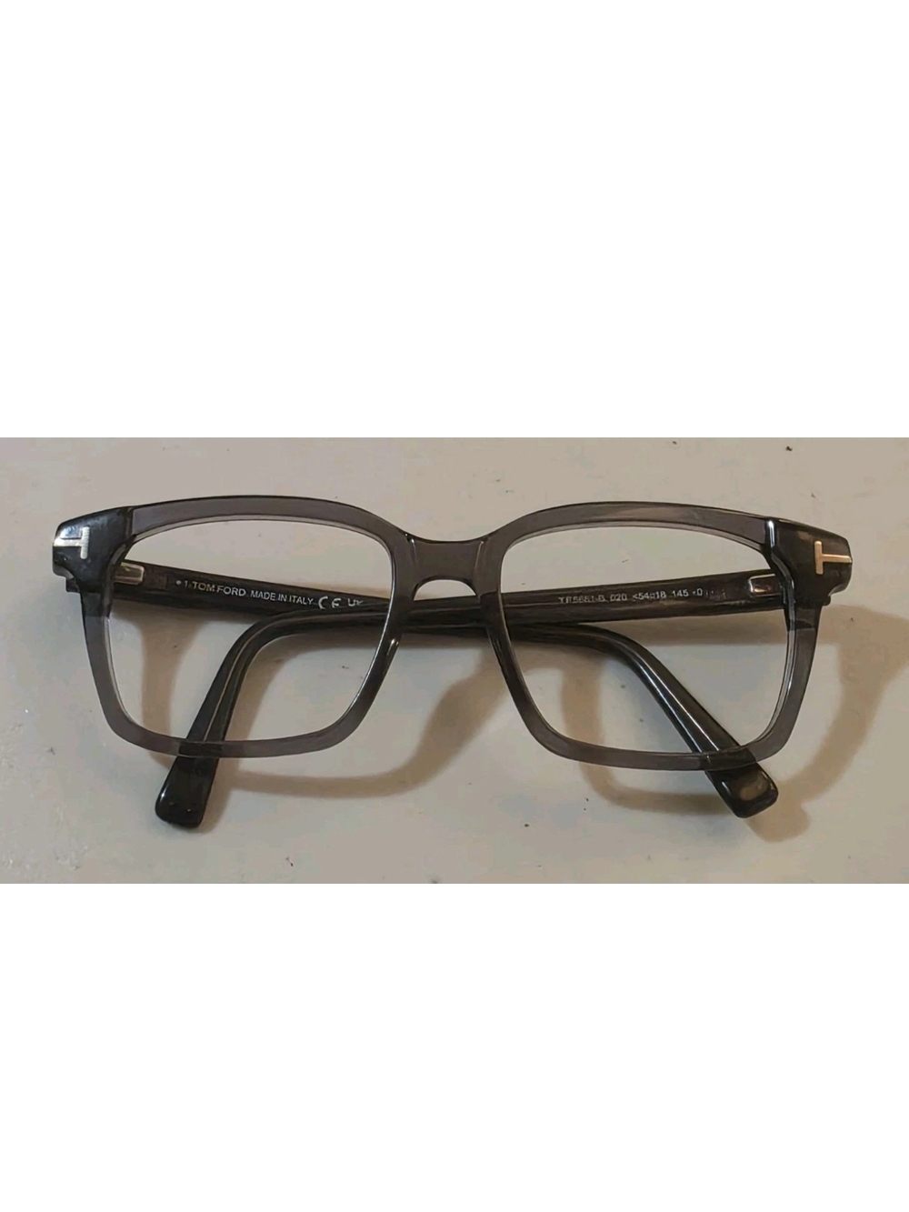 Authentic Tom Ford Eyeglasses Frames TF 5561-B Grey/Black Size 58-18 145 No Case